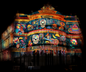 Vídeo mapping en la fachada de Casa de América